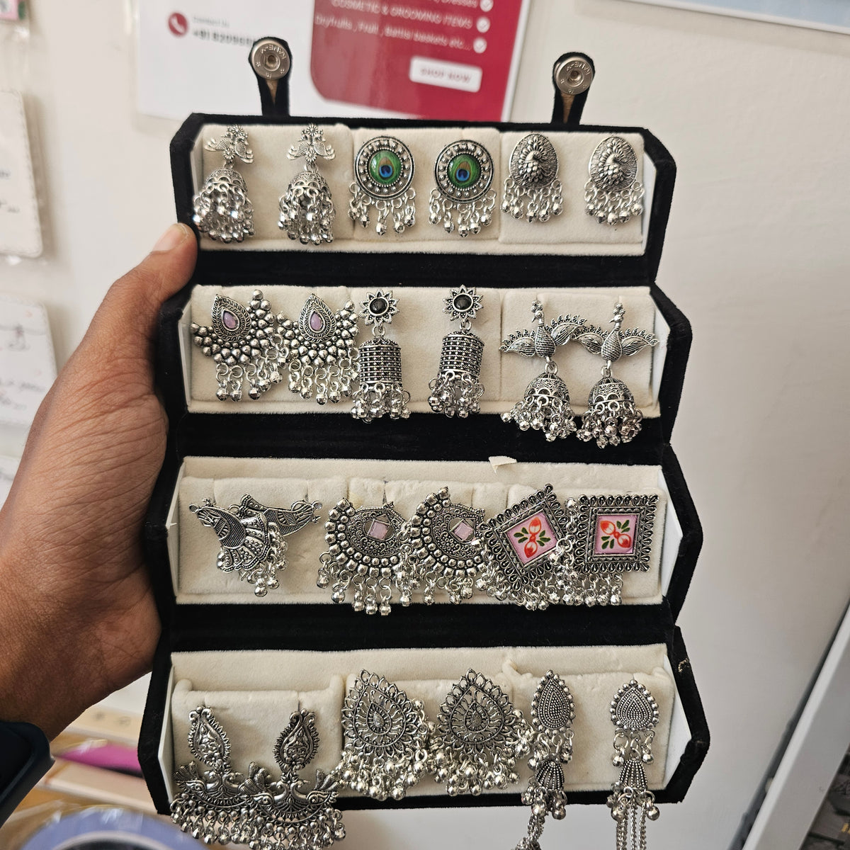 Viral Jhumka Earring Box | 12 Pcs Earring Storage Box | Stylish Jewellery Organizer