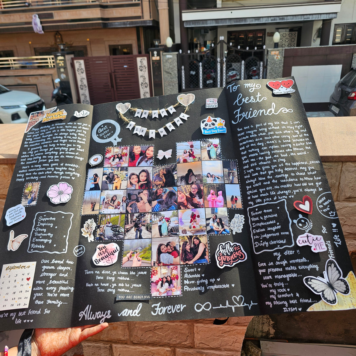 Viral Handmade Birthday Card | Personalized Scrapbook Gift for Best Friend & Loved Ones