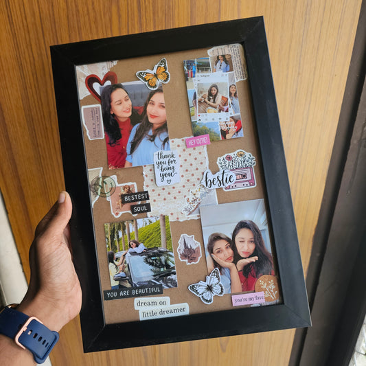 Vintage Handmade Photo Frame | Personalized Memory Collage | 2 Sizes Available