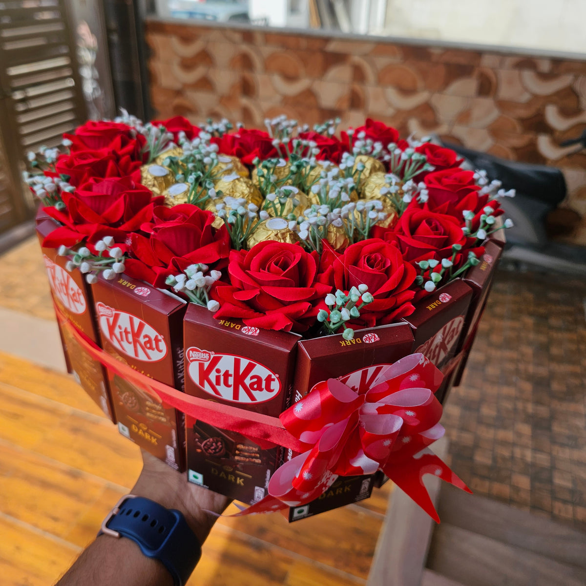 Dark KitKat & Ferrero Rocher Chocolate Hamper | Premium Gift Hamper
