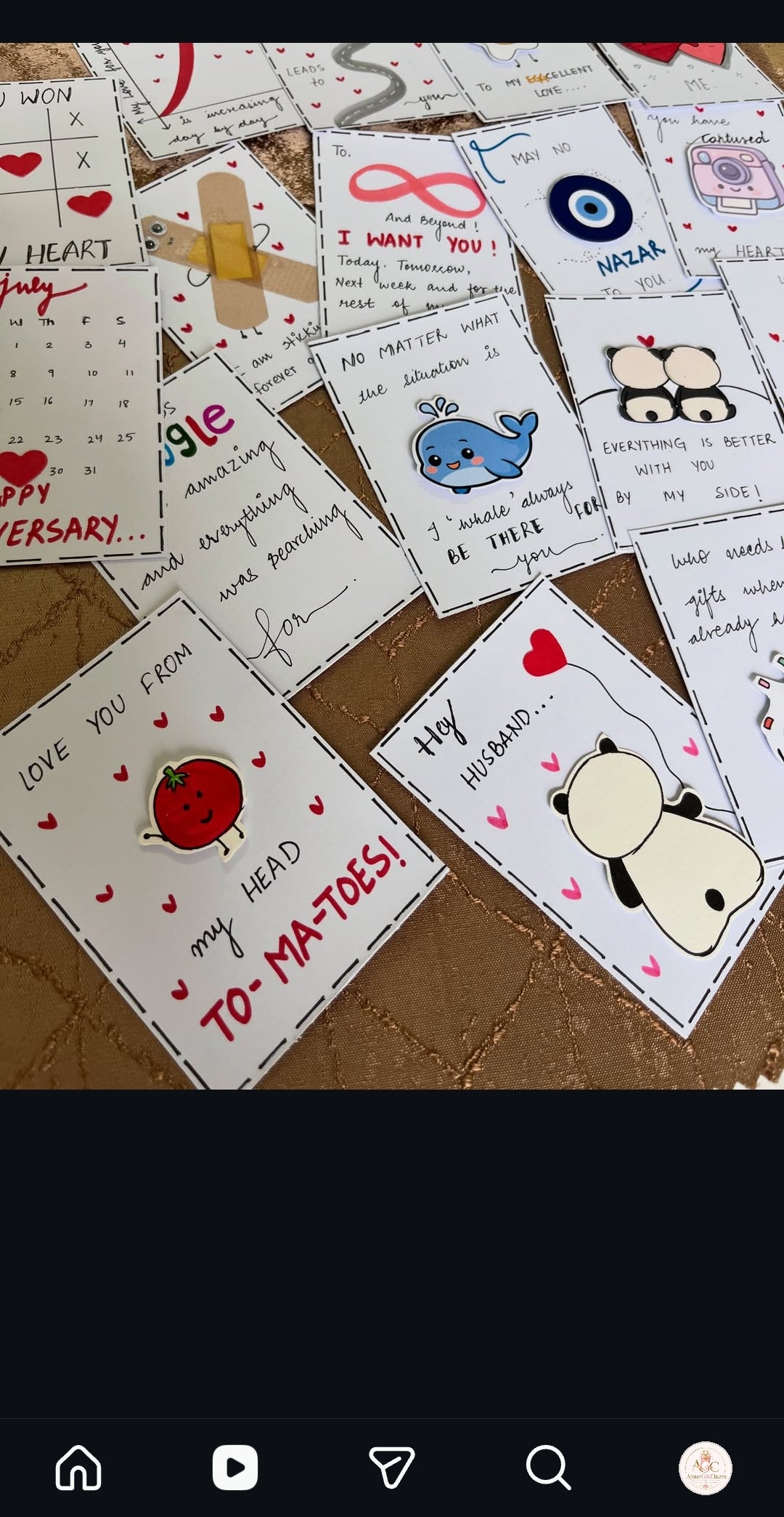 Mini Handmade Cards – Tiny Messages, Big Smiles! 💖 Minimum 6 pcs cards