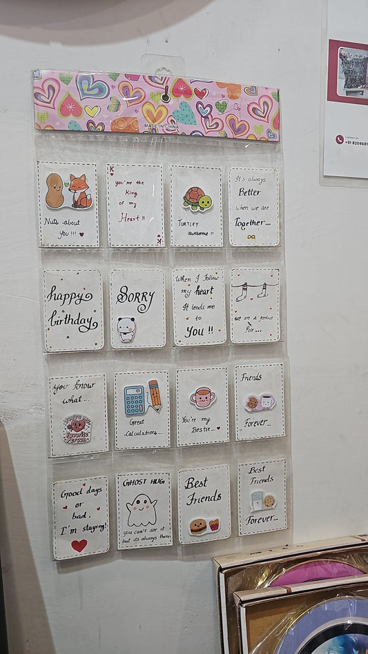 Mini Handmade Cards – Tiny Messages, Big Smiles! 💖 Minimum 6 pcs cards