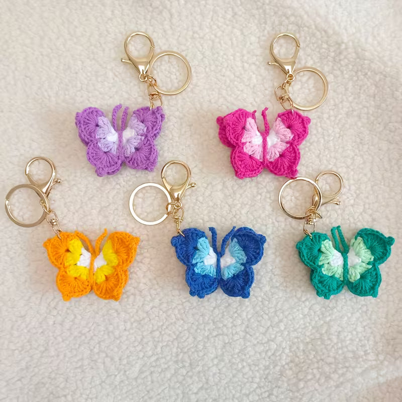 Handmade Crochet Butterfly Keychains – Cute, Colourful & Aesthetic 🦋🌸