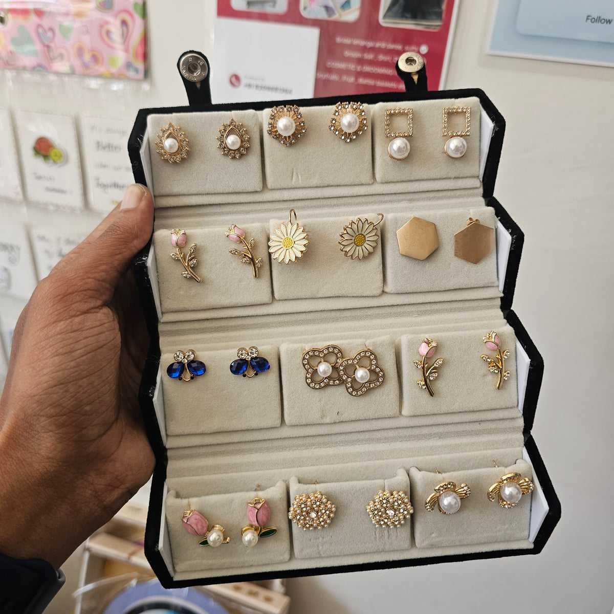 Viral Jhumka Earring Box | 12 Pcs Earring Storage Box | Stylish Jewellery Organizer