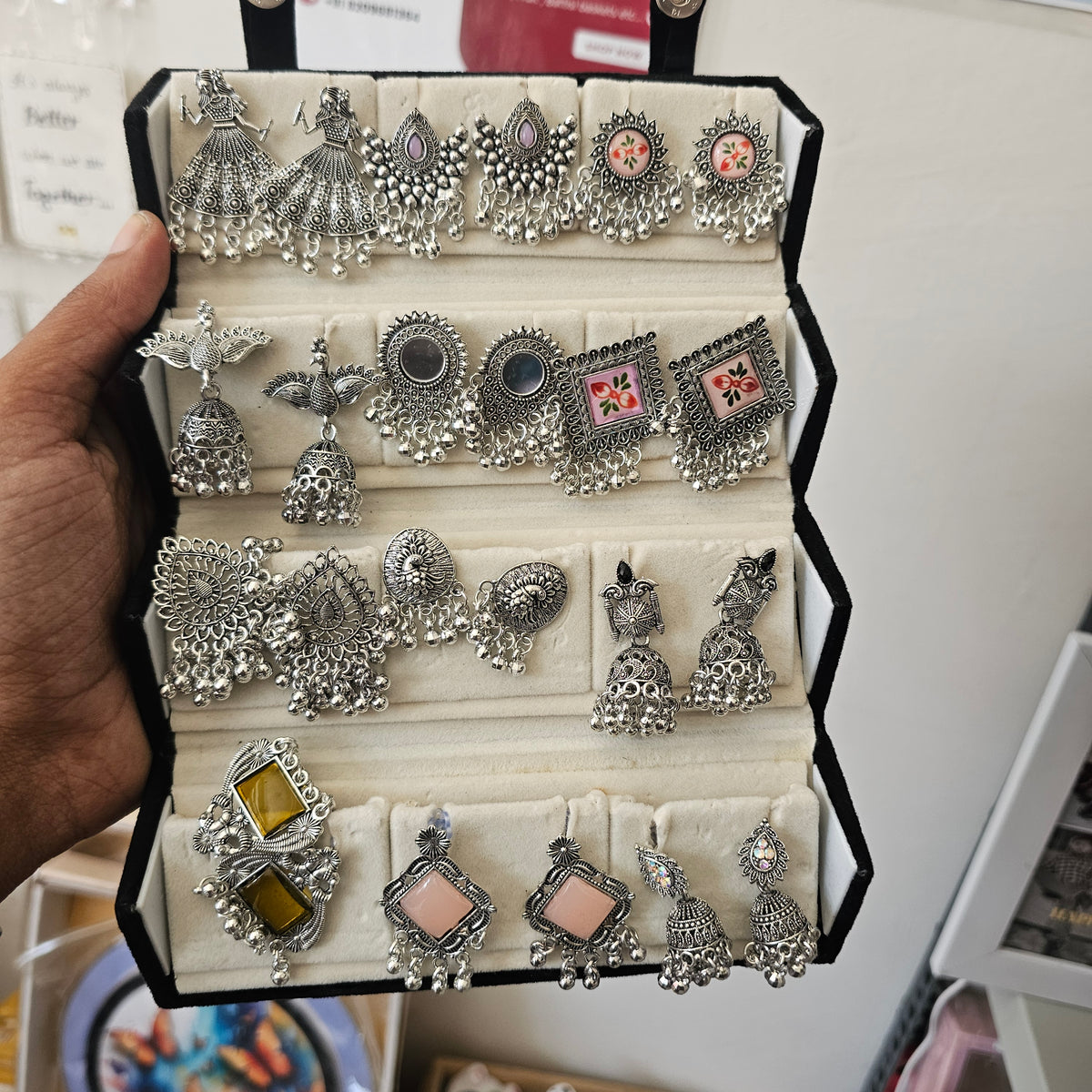 Viral Jhumka Earring Box | 12 Pcs Earring Storage Box | Stylish Jewellery Organizer