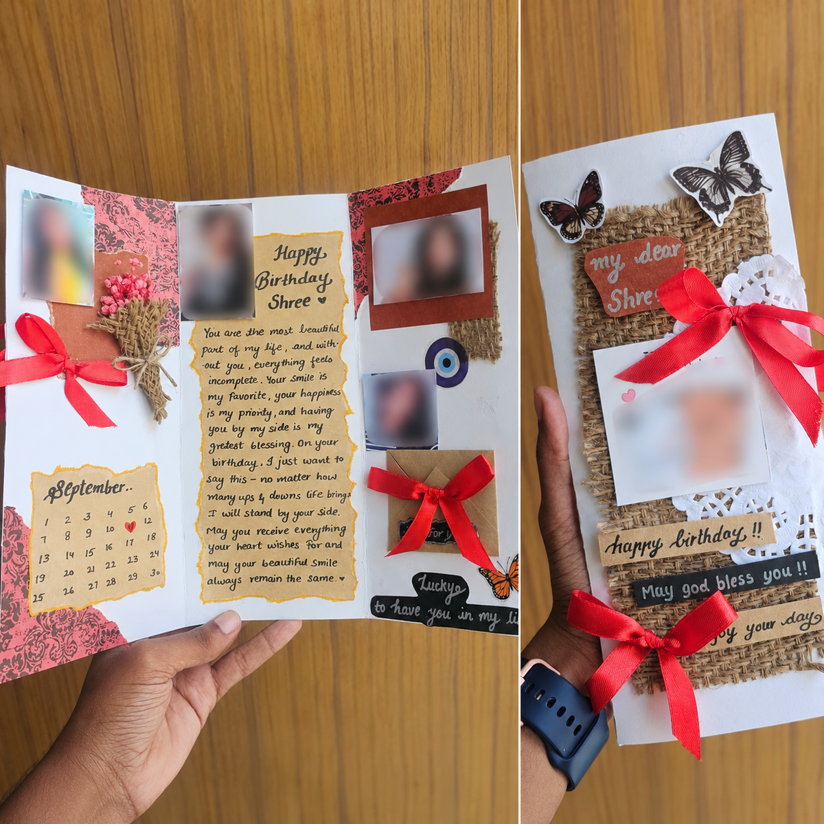 Handmade Aesthetic Birthday Cards | Personalized Love & Memory Cards
