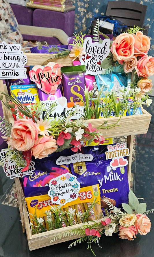 Snacks Chocolate GIFT Hamper Basket - Ajmer Gift Charm