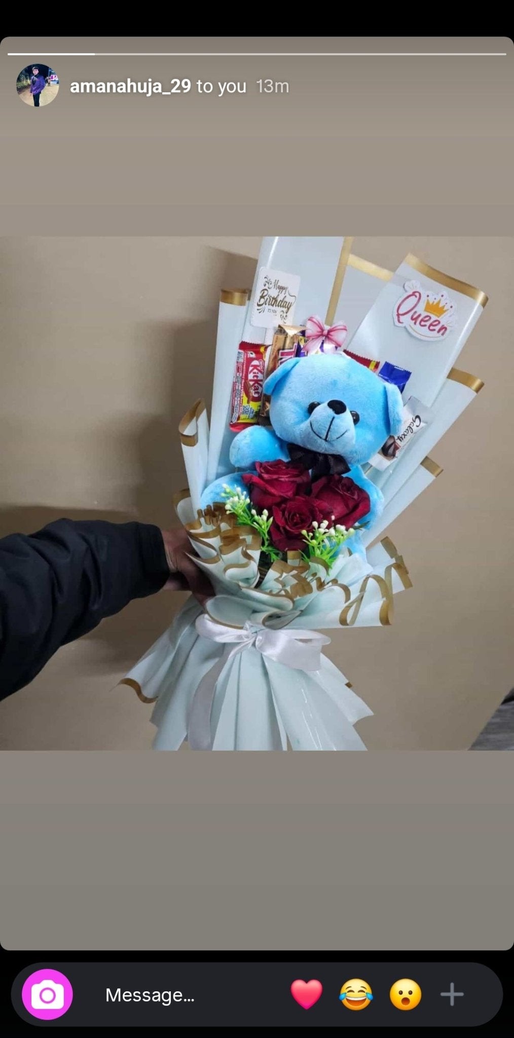 Teddy Chocolate Rose Bouquet 💖🧸🌹 | Premium Gift Combo (₹1350) - Ajmer Gift Charm